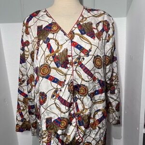 Grace Bishop Colorful Patterned pajama size L